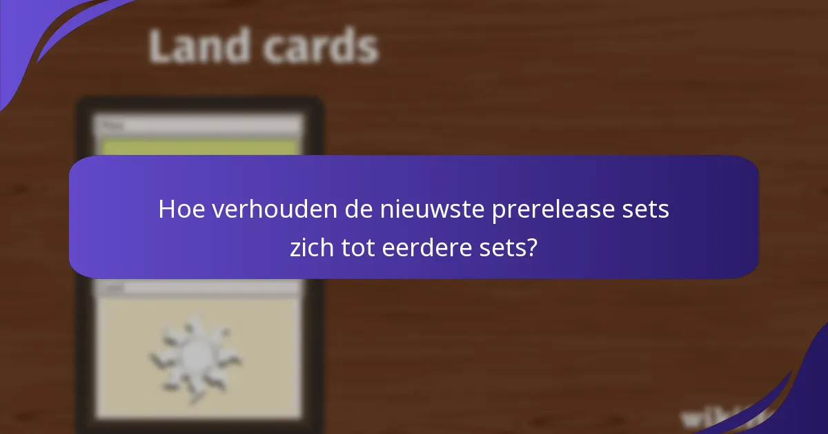 Hoe is de zeldzaamheid van kaarten verdeeld in de prerelease sets?