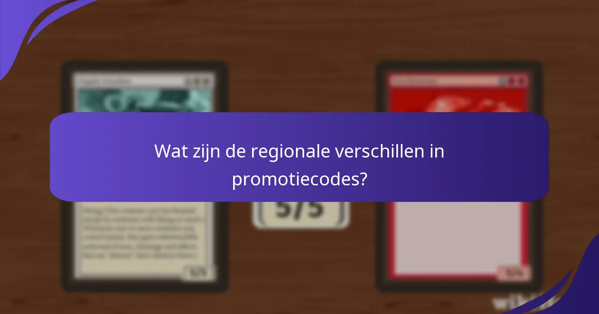 Wat zijn de regionale verschillen in promotiecodes?